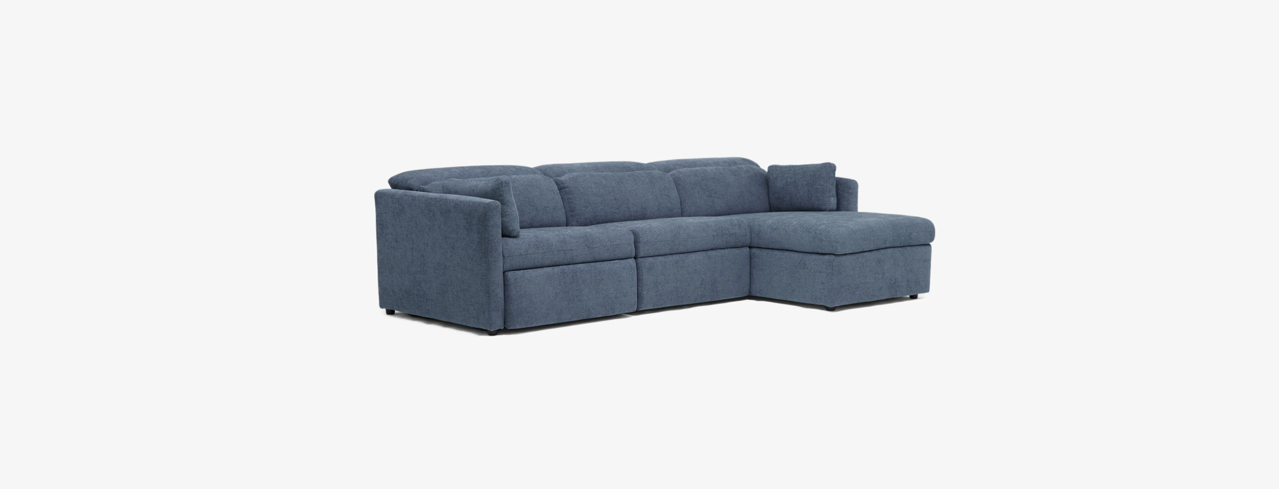 Fitz Modula Chaise Sectional Milo French Blue
