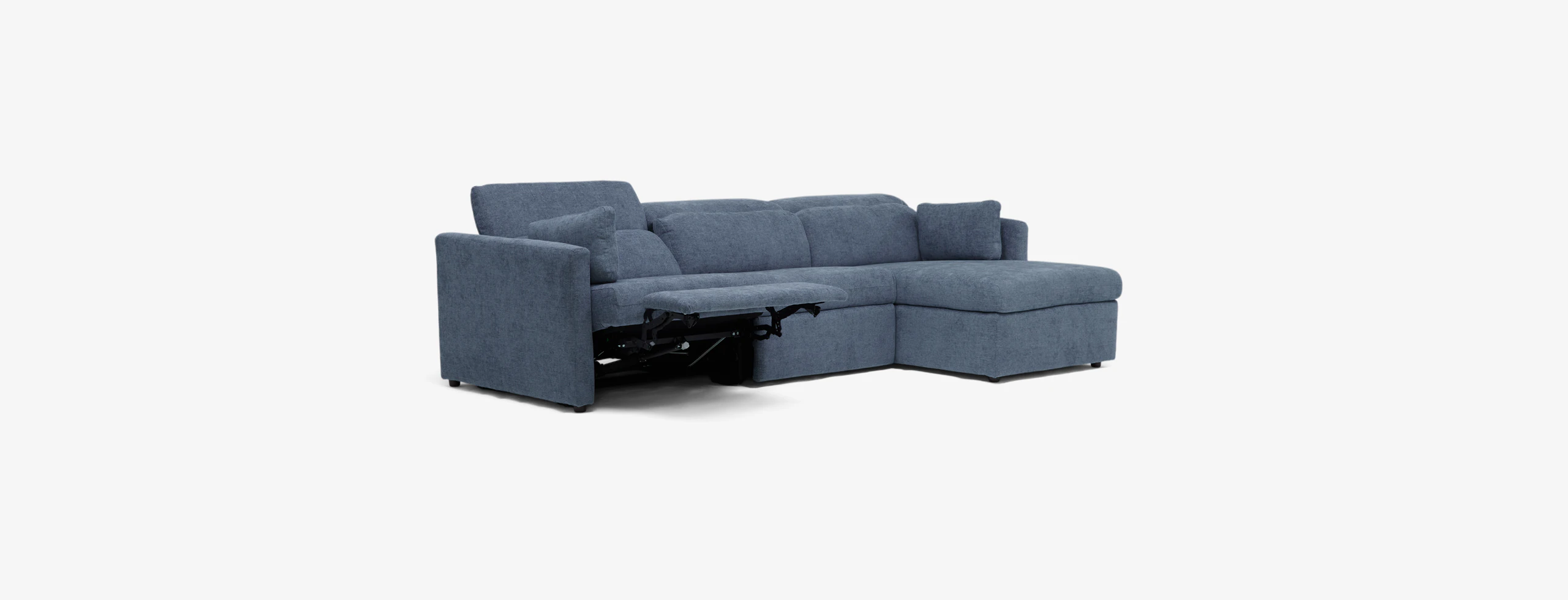 Fitz Modula Chaise Sectional Milo French Blue
