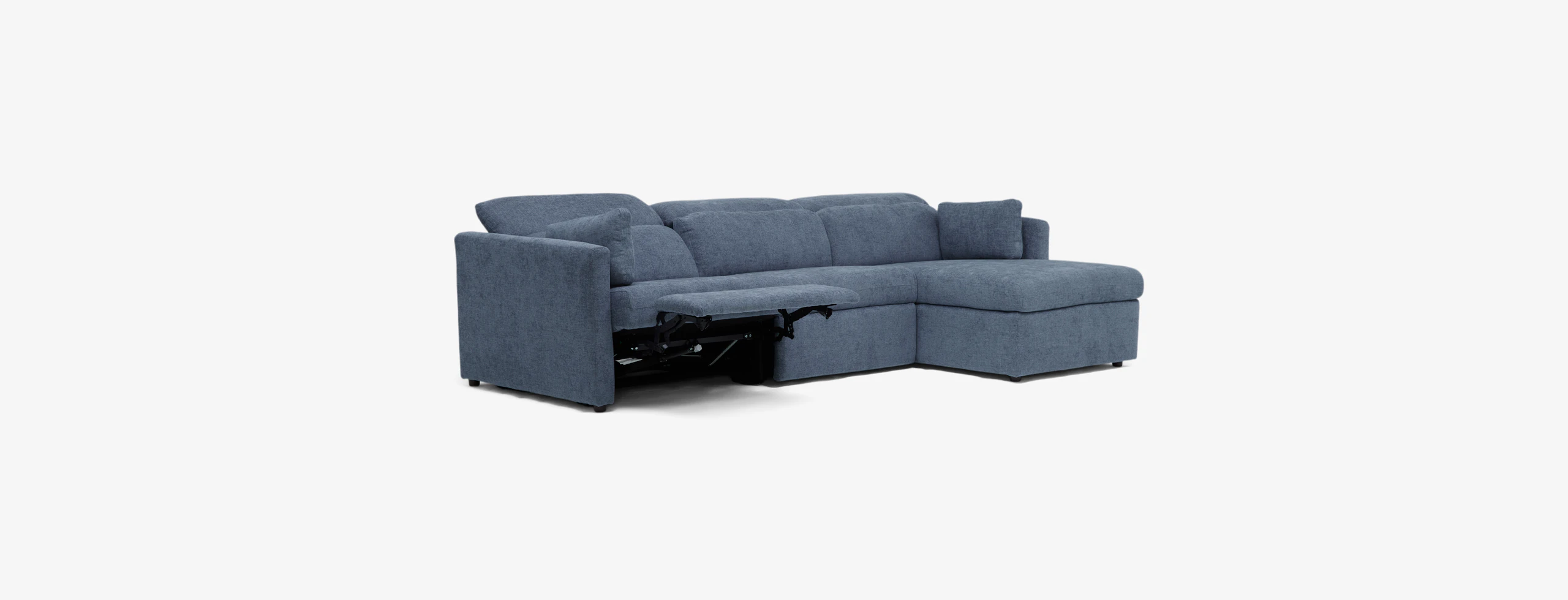 Fitz Modula Chaise Sectional Milo French Blue