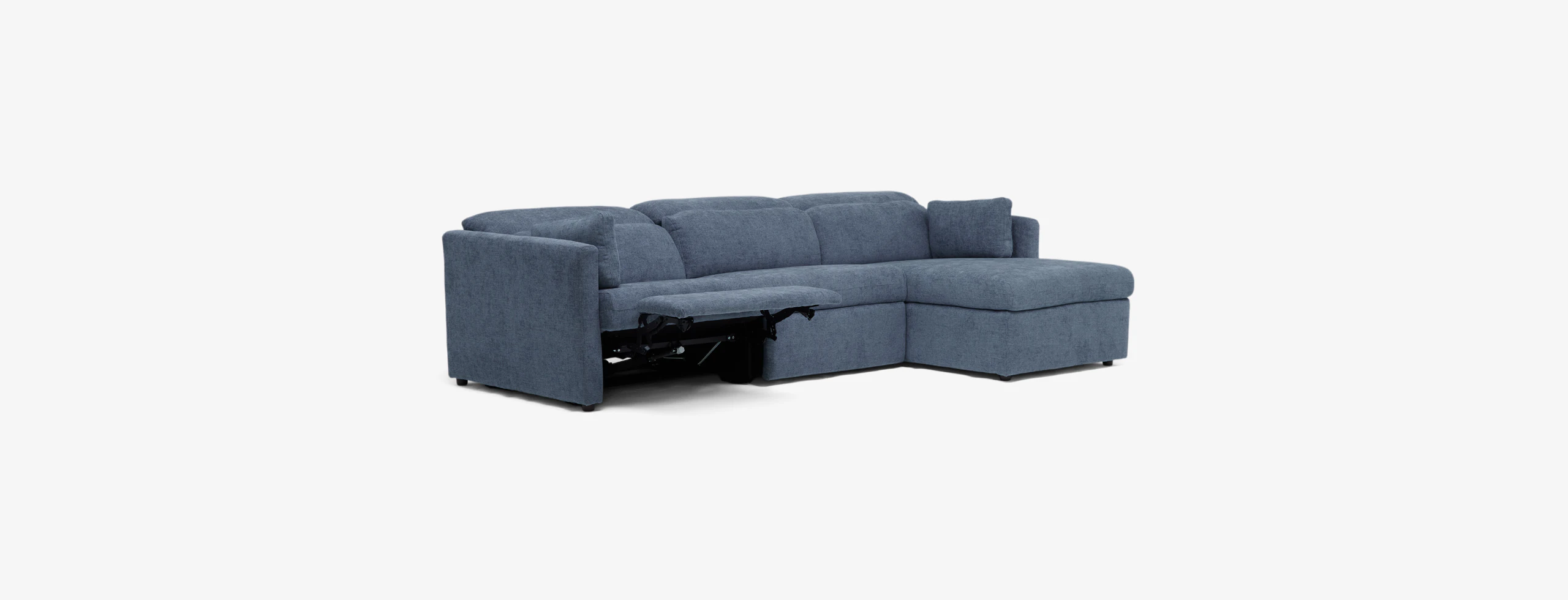Fitz Modula Chaise Sectional Milo French Blue