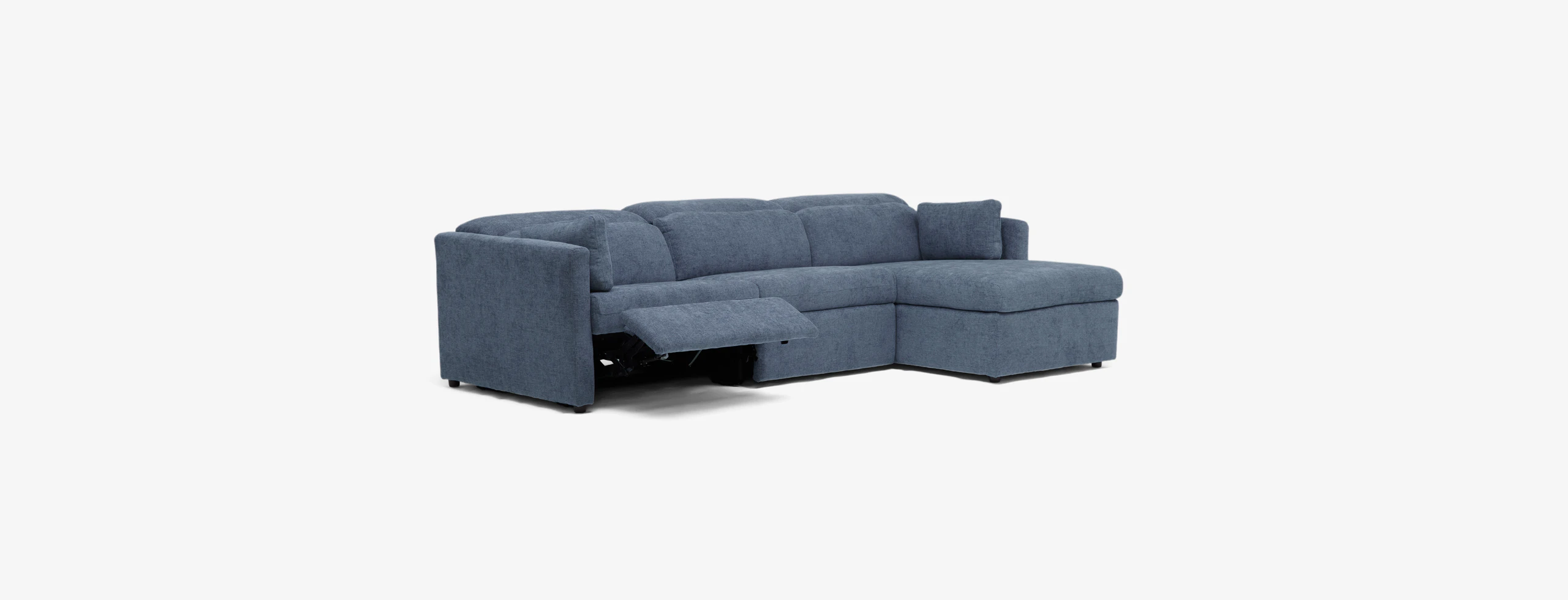 Fitz Modula Chaise Sectional Milo French Blue