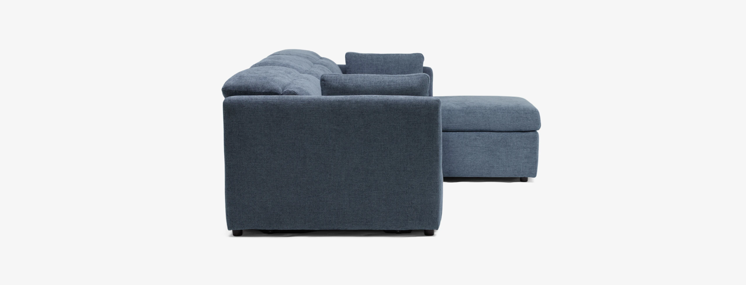 Fitz Modula Chaise Sectional Milo French Blue