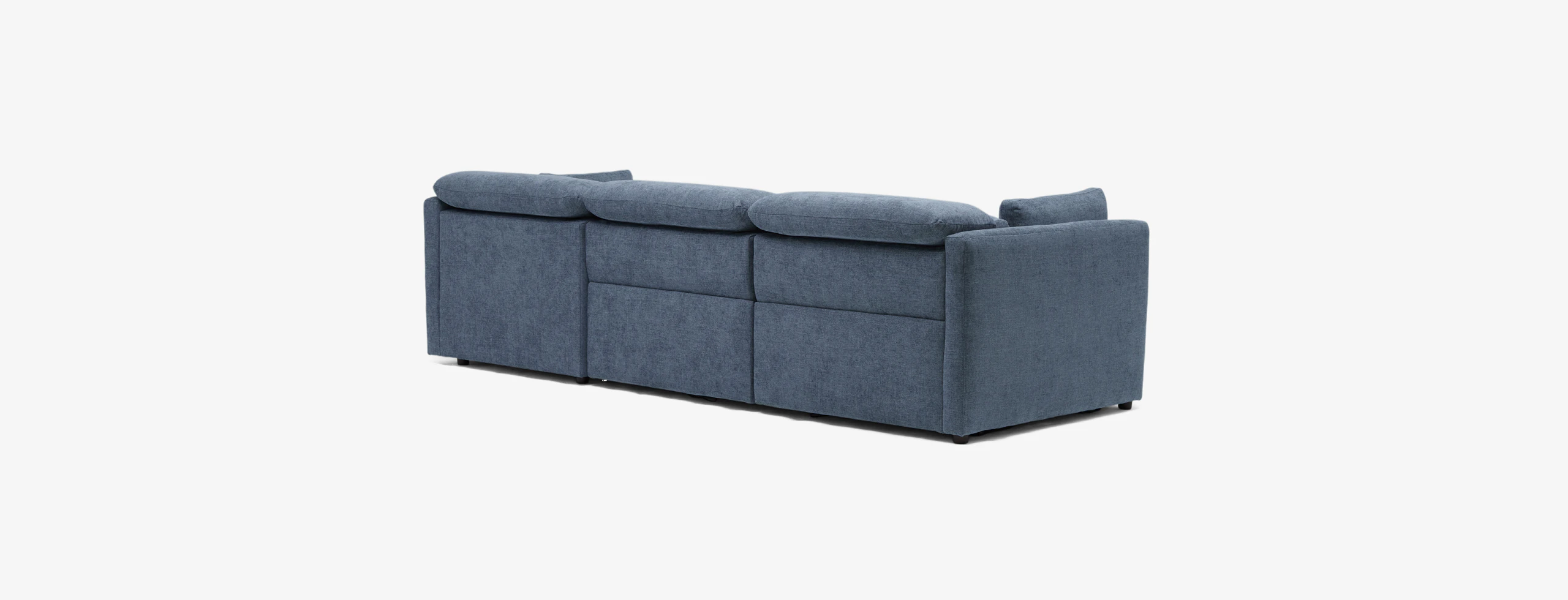 Fitz Modula Chaise Sectional Milo French Blue