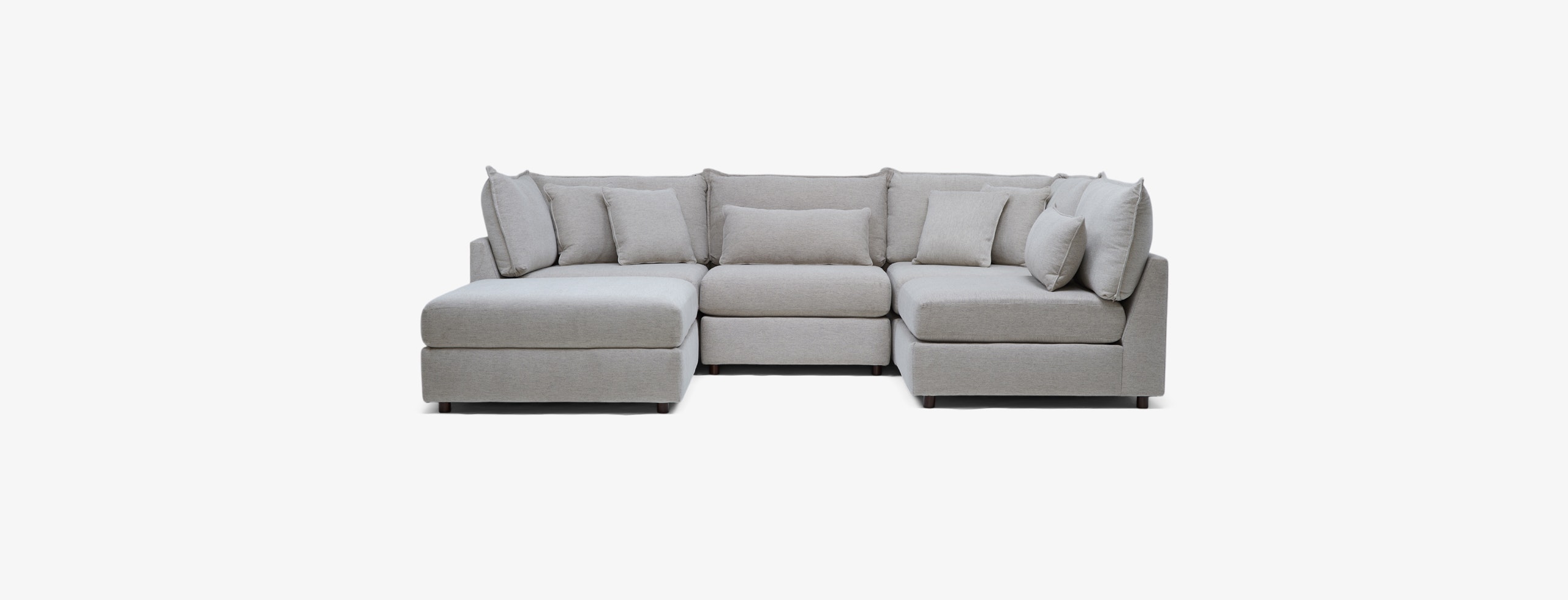 Tyler Sofa Bumper Sectional Merit Dove