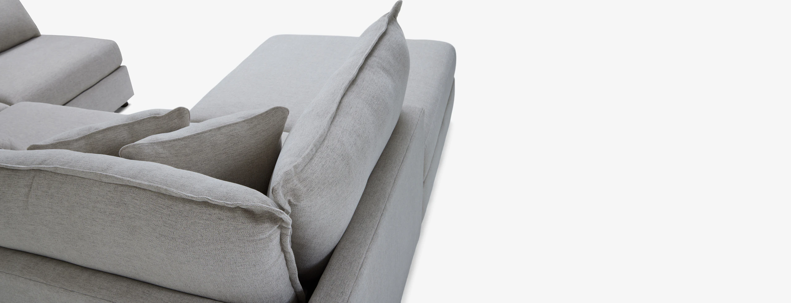 Tyler Sofa Bumper Sectional Merit Dove