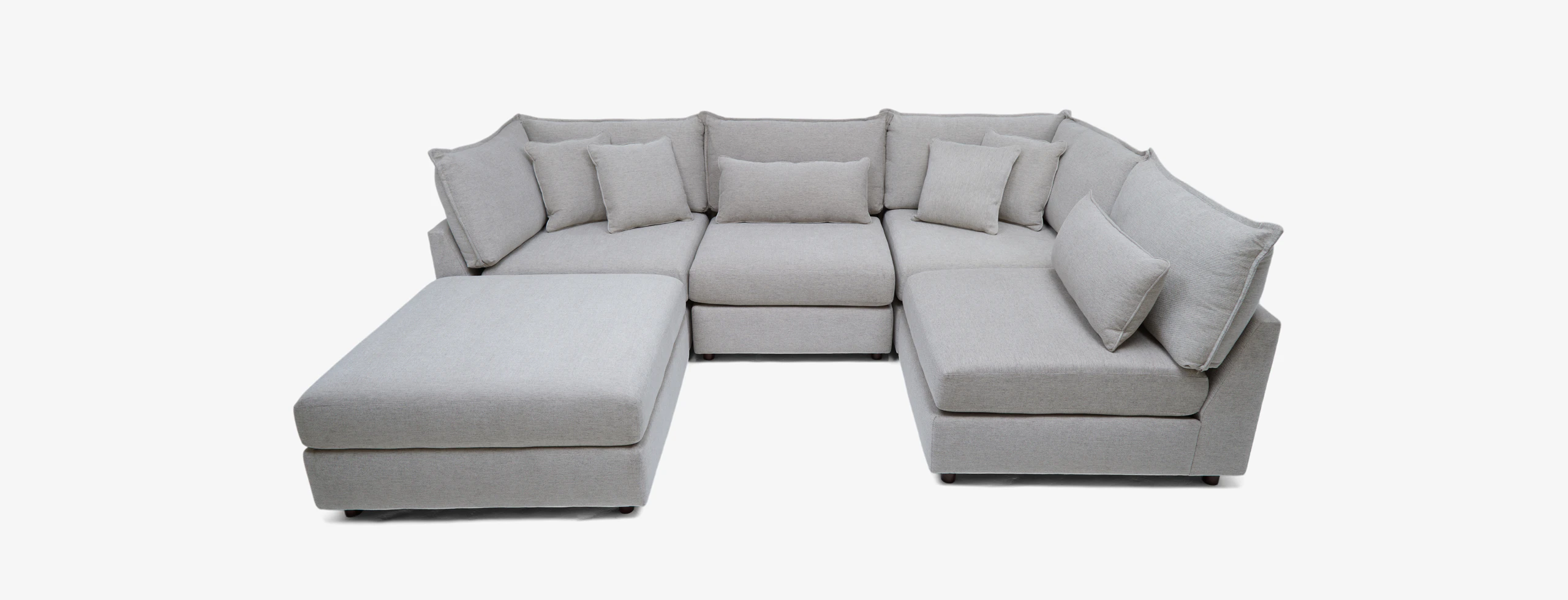 Tyler Sofa Bumper Sectional Merit Dove