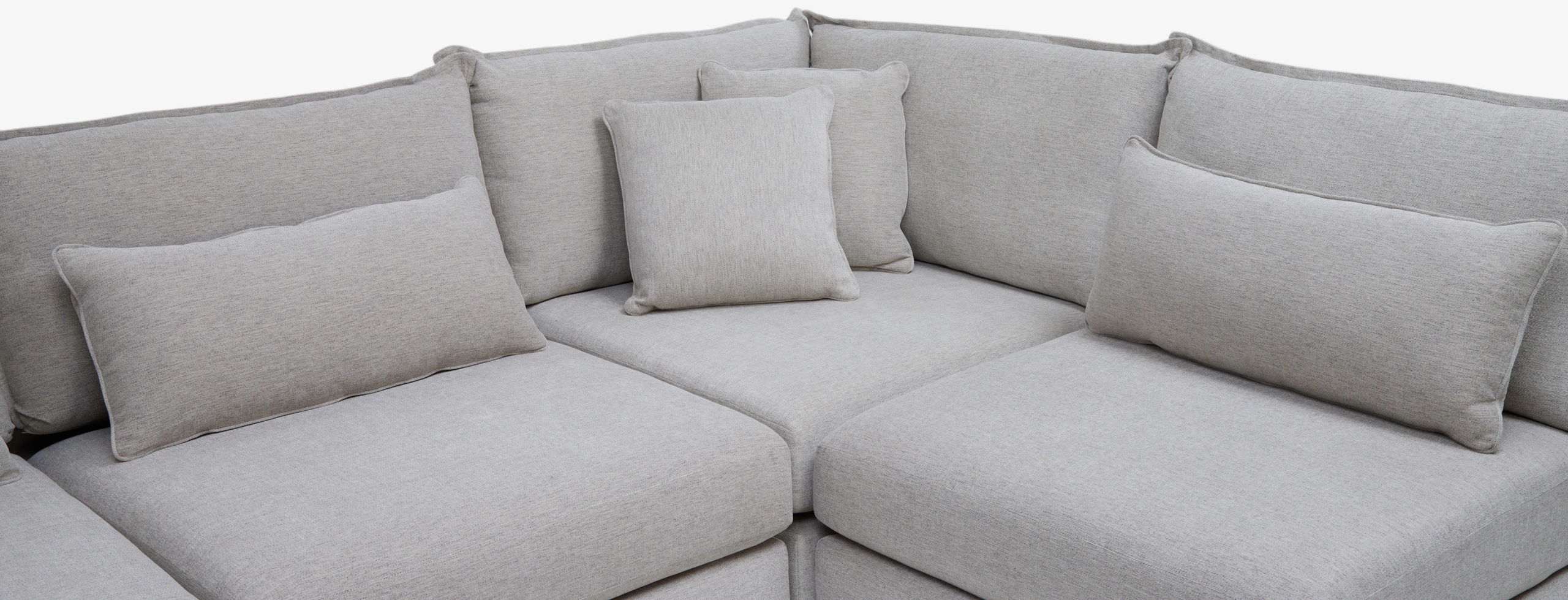 Tyler Sofa Bumper Sectional Merit Dove