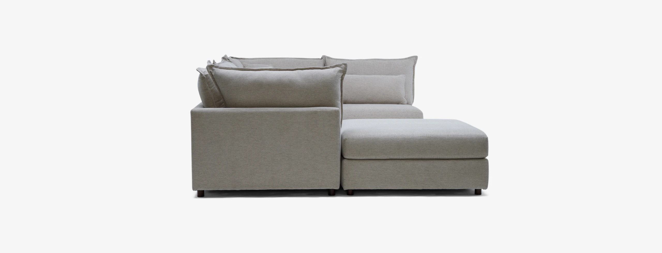 Tyler Sofa Bumper Sectional Merit Dove