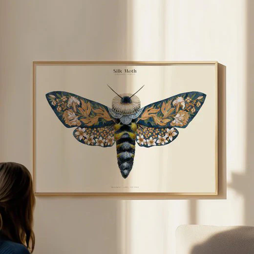 Silk Moths Art Print
