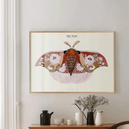 Silk Moths Art Print