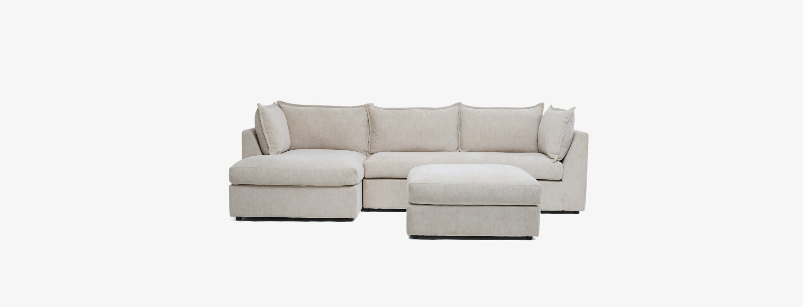 Wilder Sectional with Ottoman Crave Irish Cream