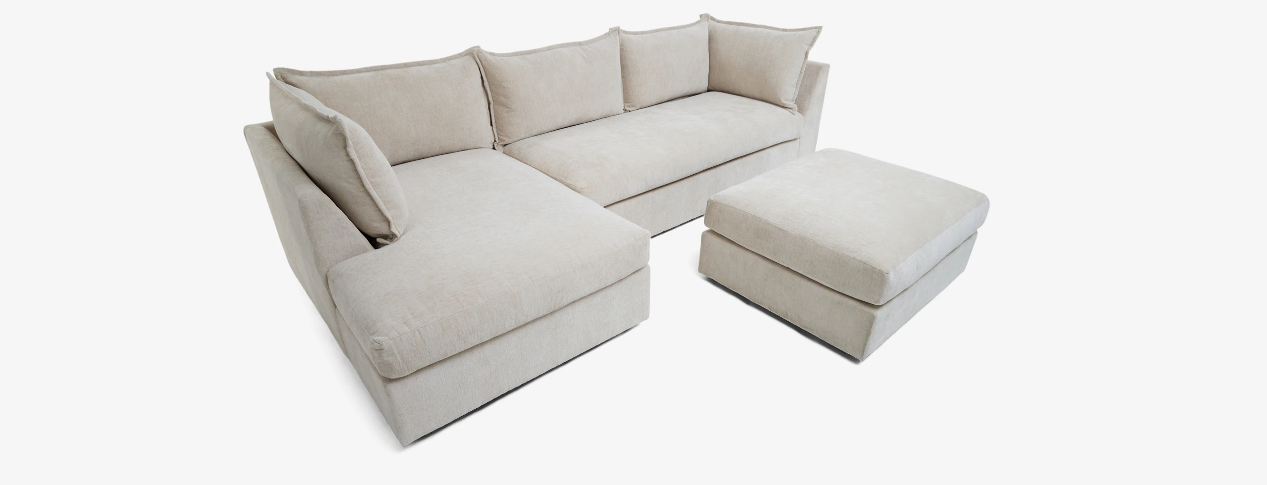 Wilder Sectional with Ottoman Crave Irish Cream