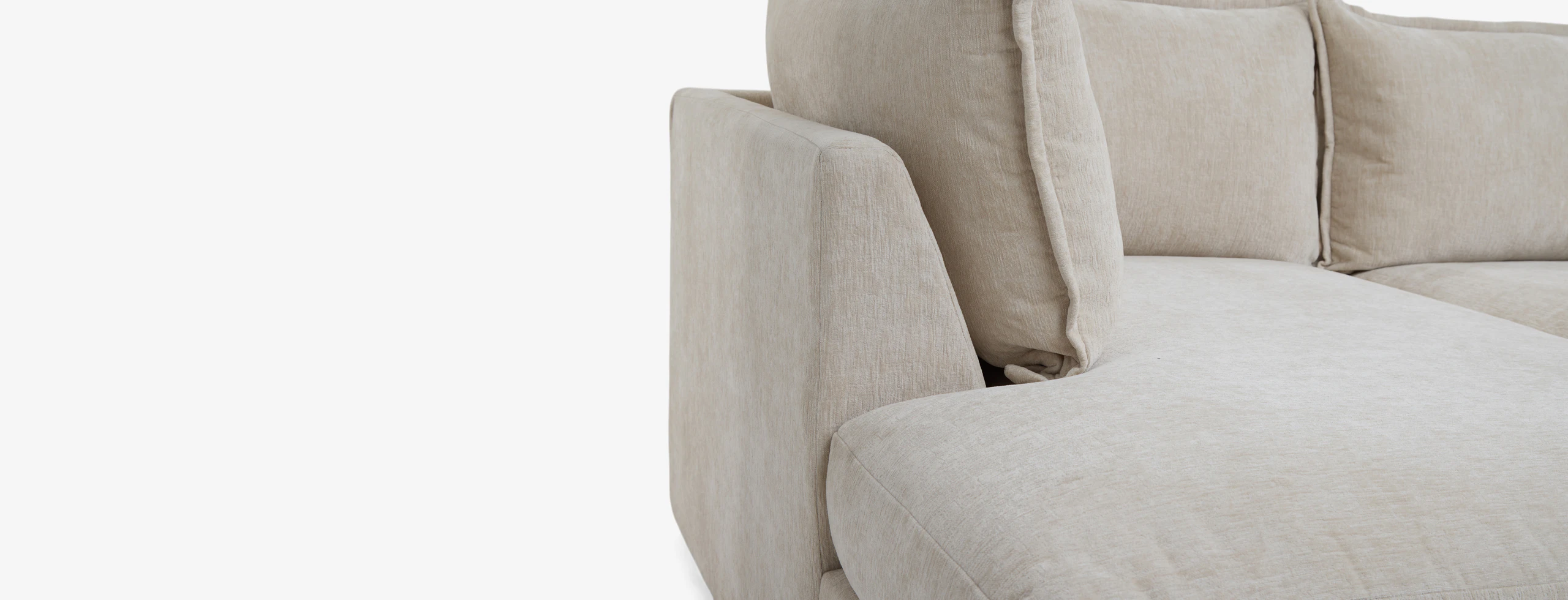 Wilder Sectional with Ottoman Crave Irish Cream