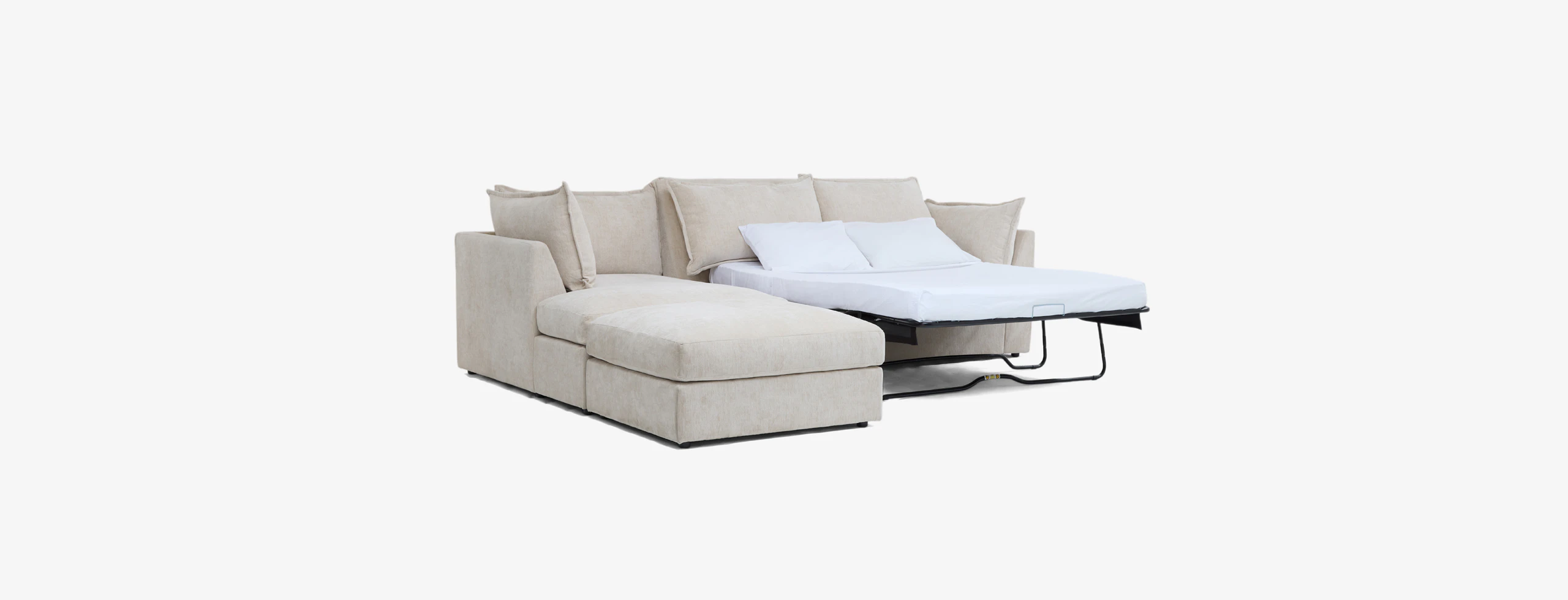Wilder Sectional with Ottoman Crave Irish Cream