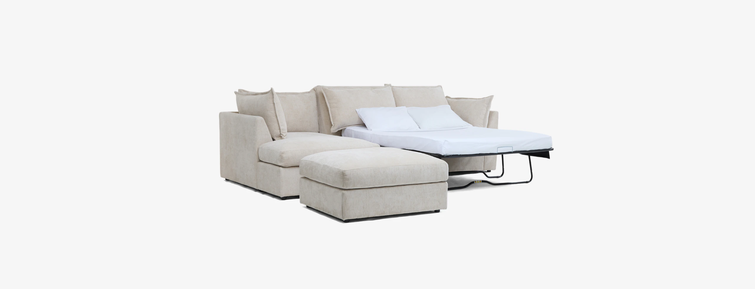 Wilder Sectional with Ottoman Crave Irish Cream