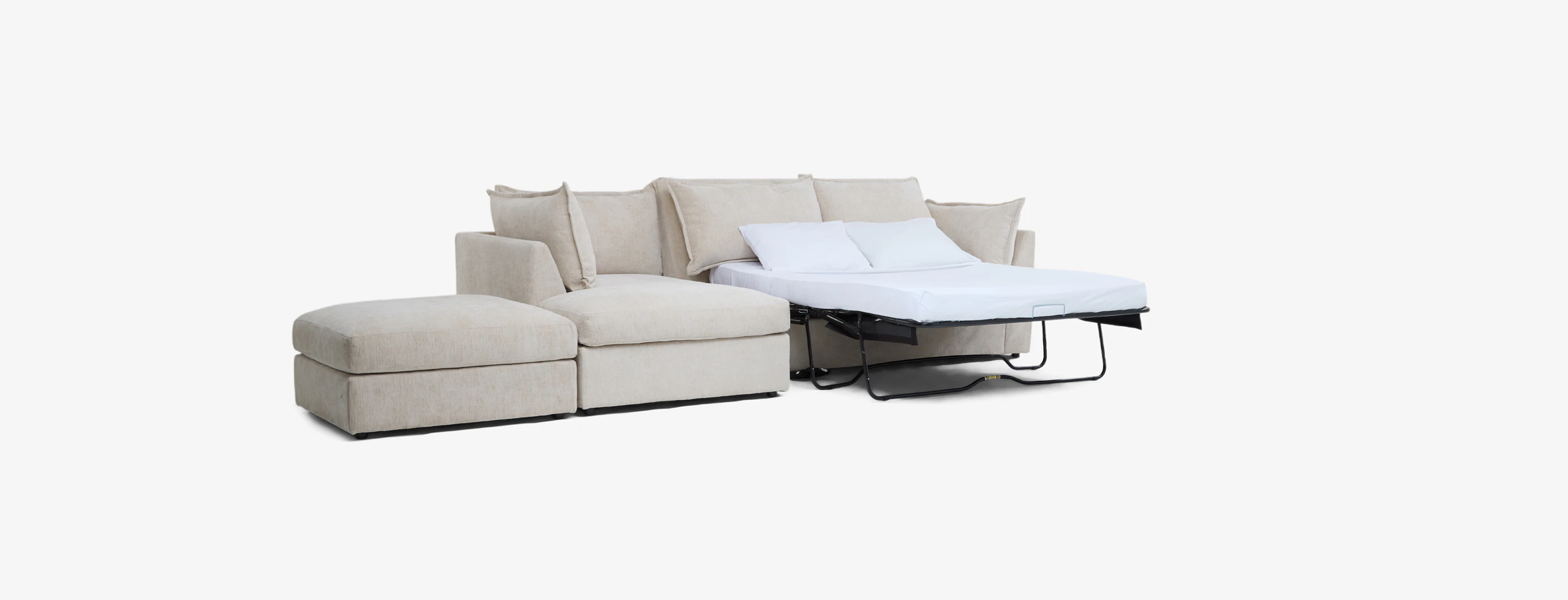 Wilder Sectional with Ottoman Crave Irish Cream