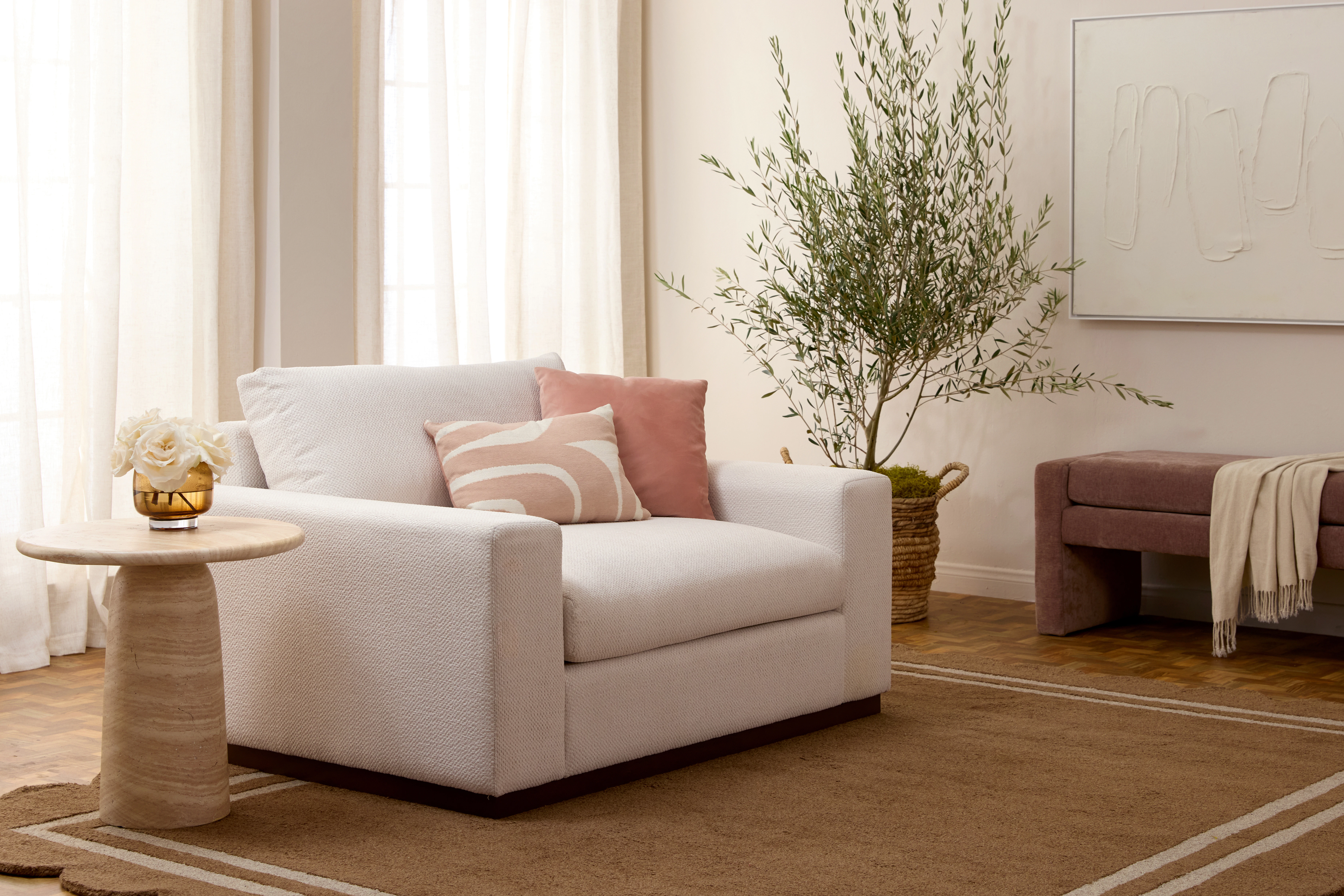 Holt Chair and Half Teely Pearl