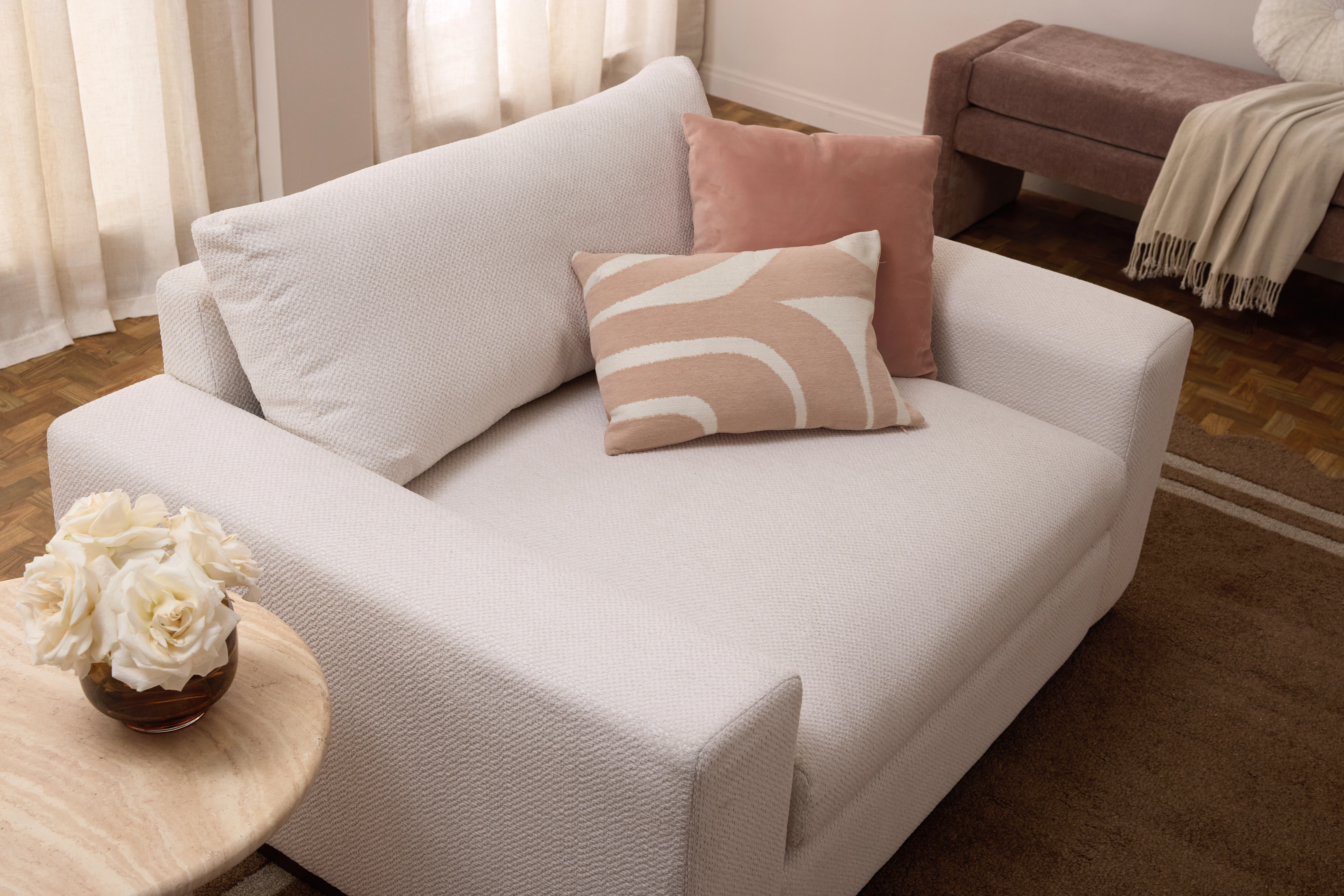 Holt Chair and Half Teely Pearl