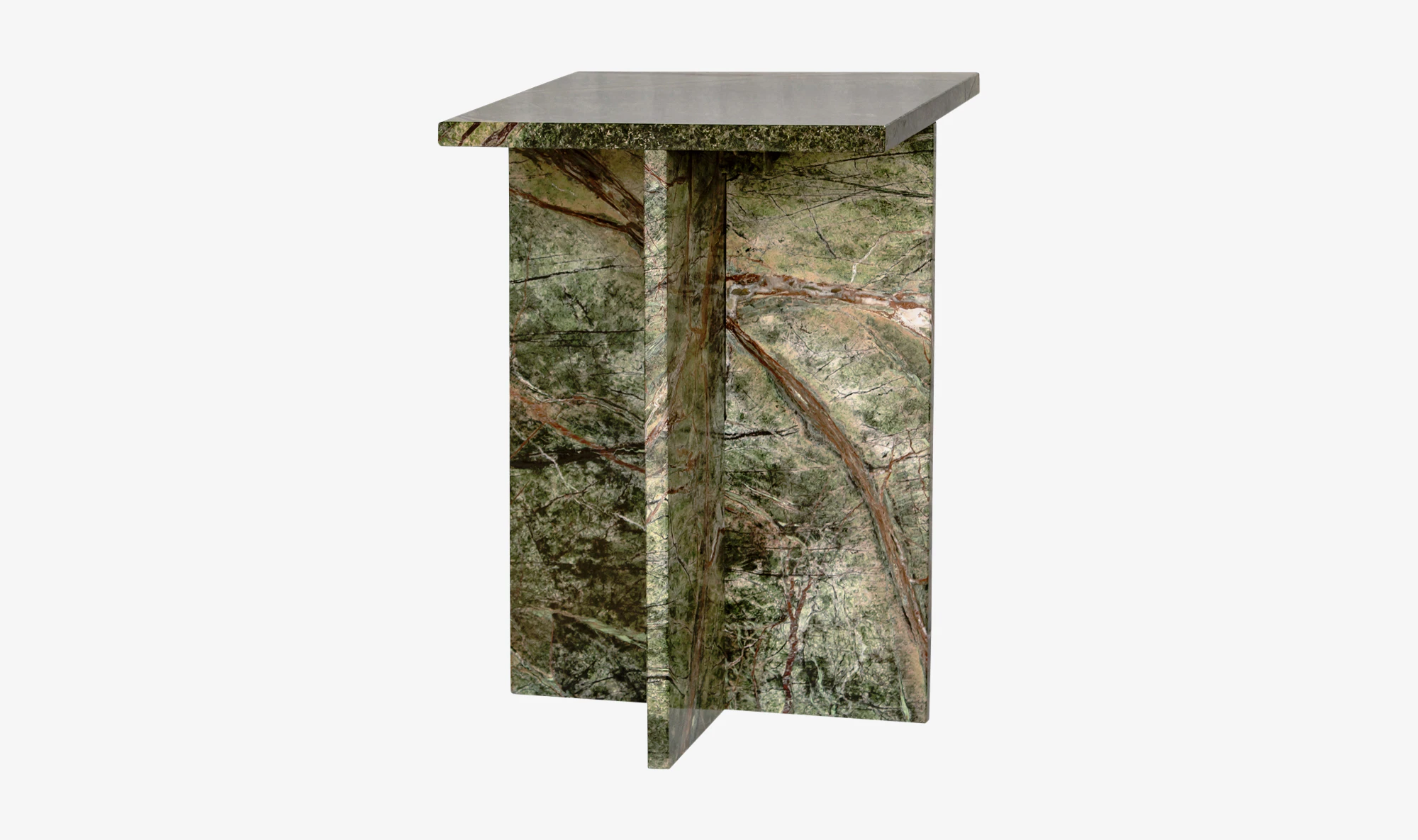 Brynn Accent Table Rainforest Green Marble