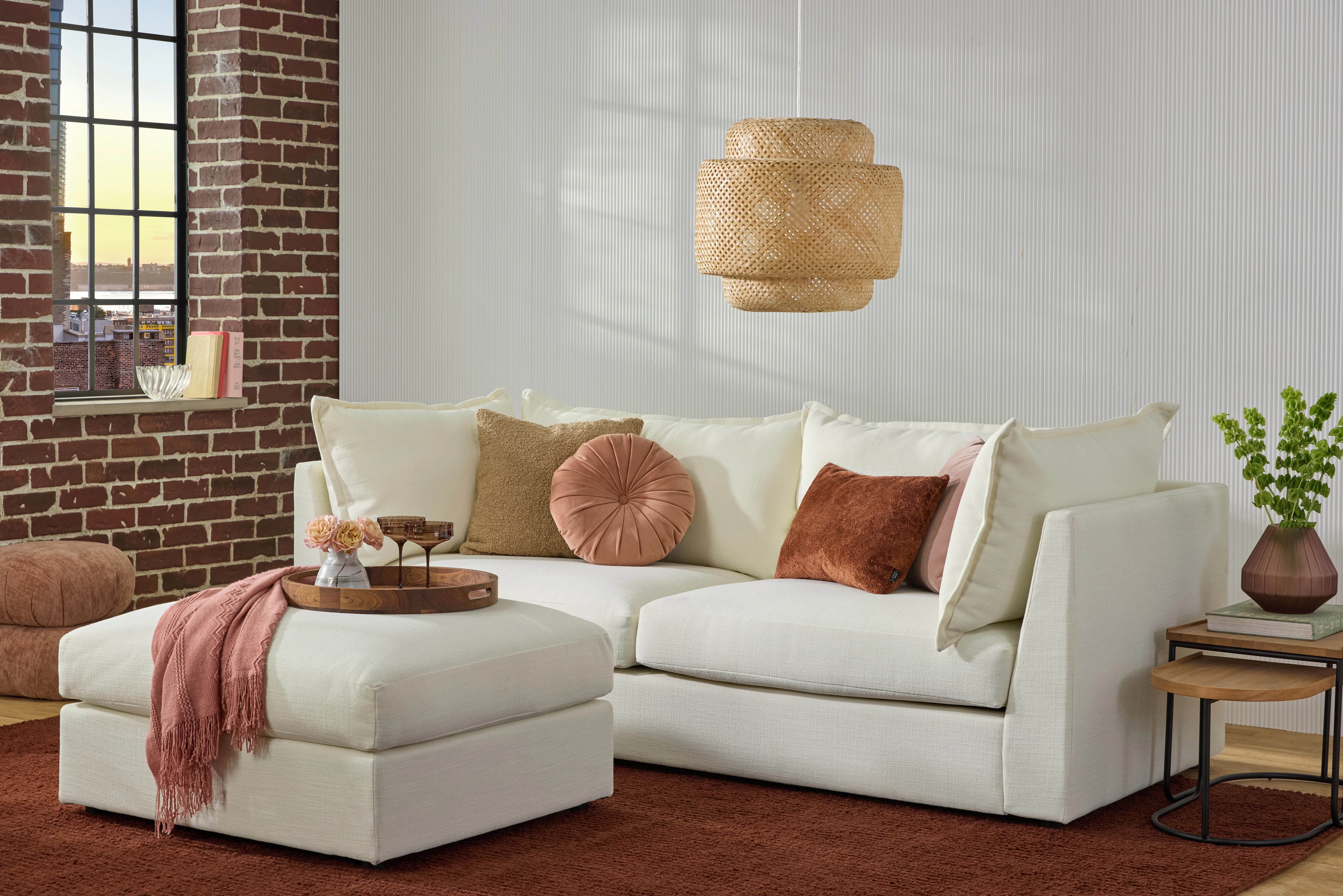 Wilder Sofa Ottoman Leuven Snow