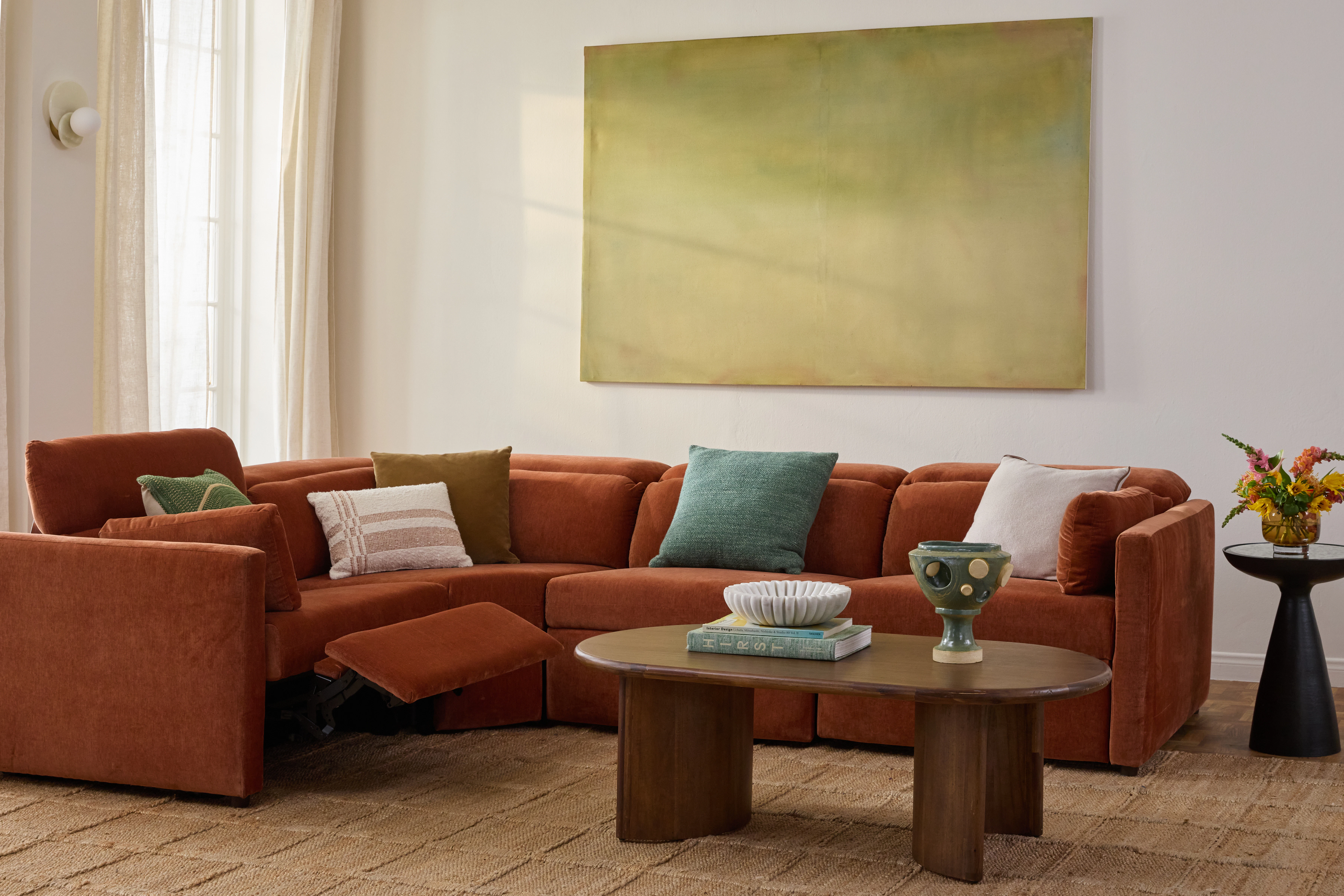 Fitz Modular Reclining Sectional Harper Cinnamon