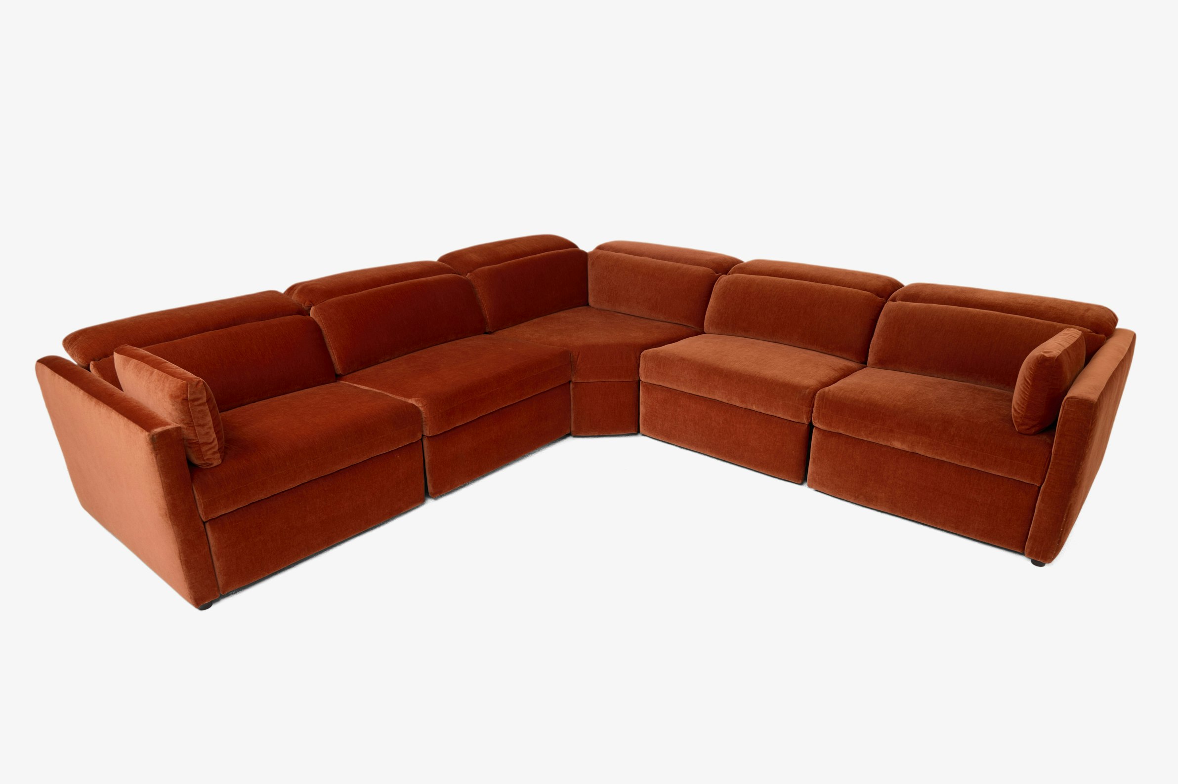 Fitz Modular Reclining Wedge Corner Sectional Harper Cinnamon