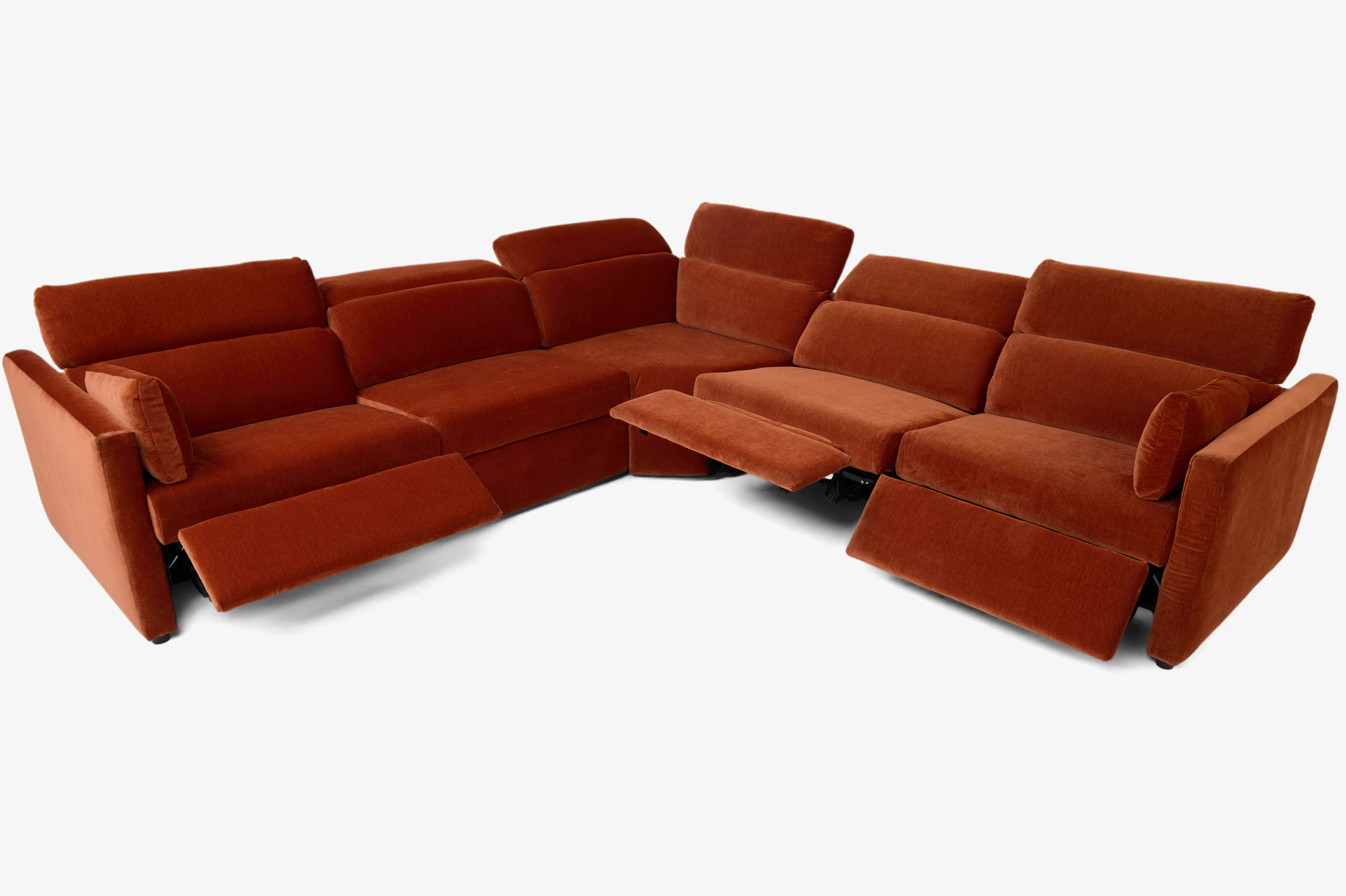 Fitz Modular Reclining Wedge Corner Sectional Harper Cinnamon