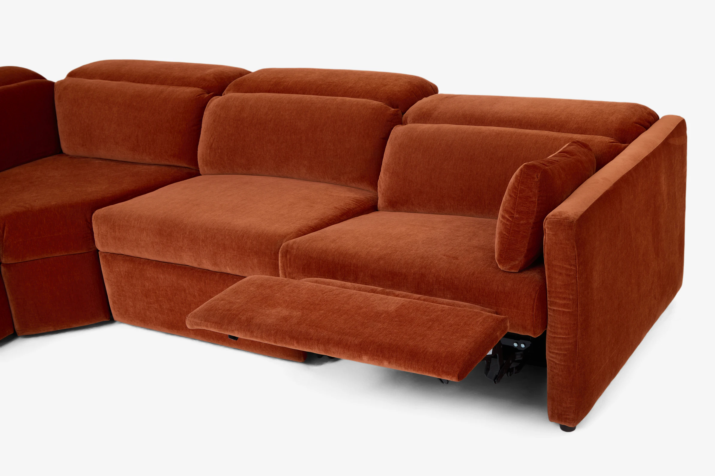 Fitz Modular Reclining Wedge Corner Sectional Harper Cinnamon