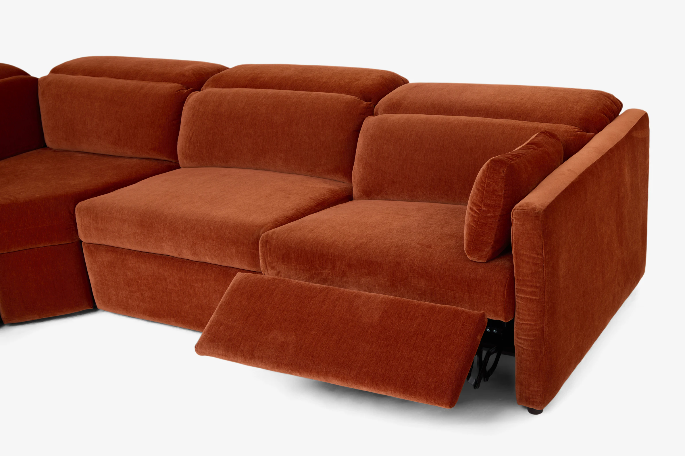 Fitz Modular Reclining Wedge Corner Sectional Harper Cinnamon