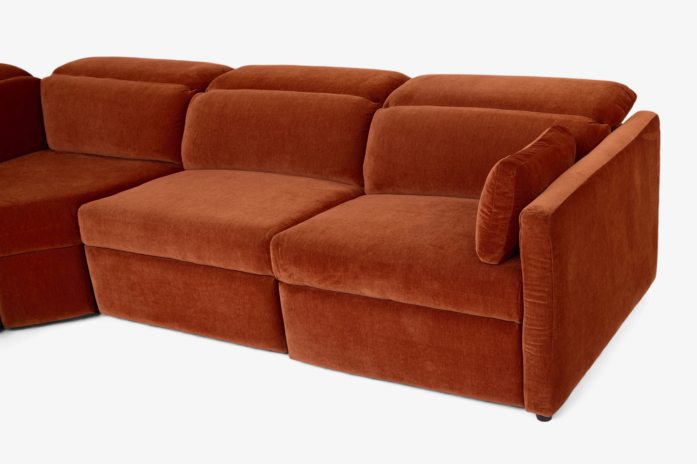 Fitz Modular Reclining Wedge Corner Sectional Harper Cinnamon