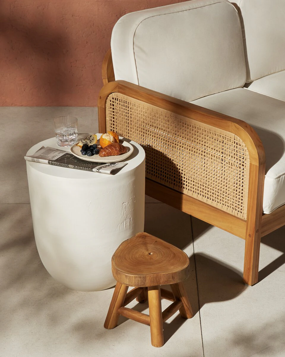Byron Outdoor End Table White