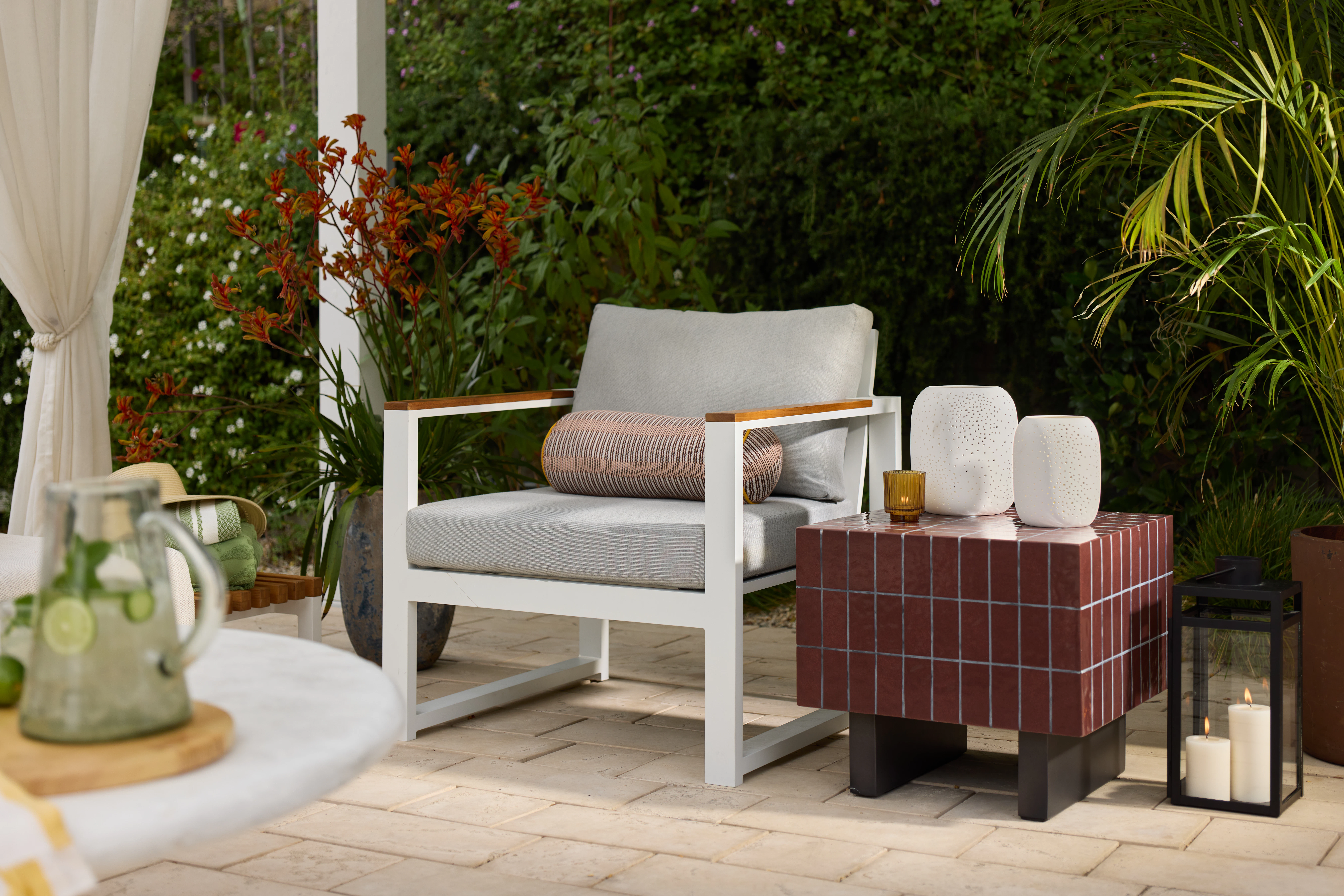 Ojai Outdoor Armless Loveseat