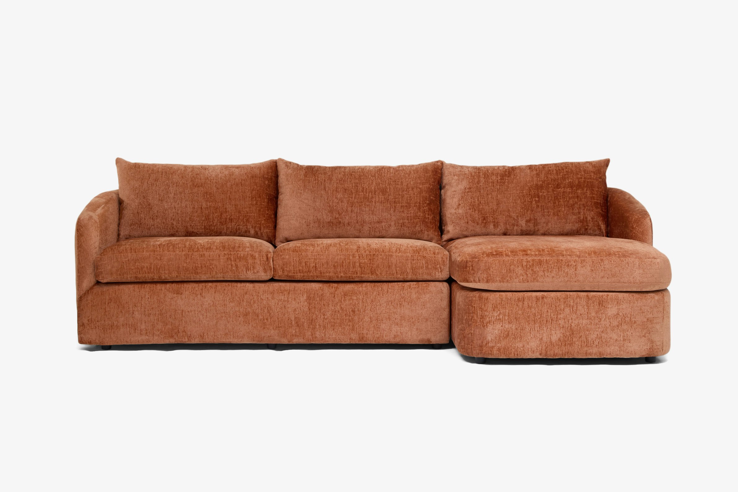Amelia Sectional Plush Terra Rose