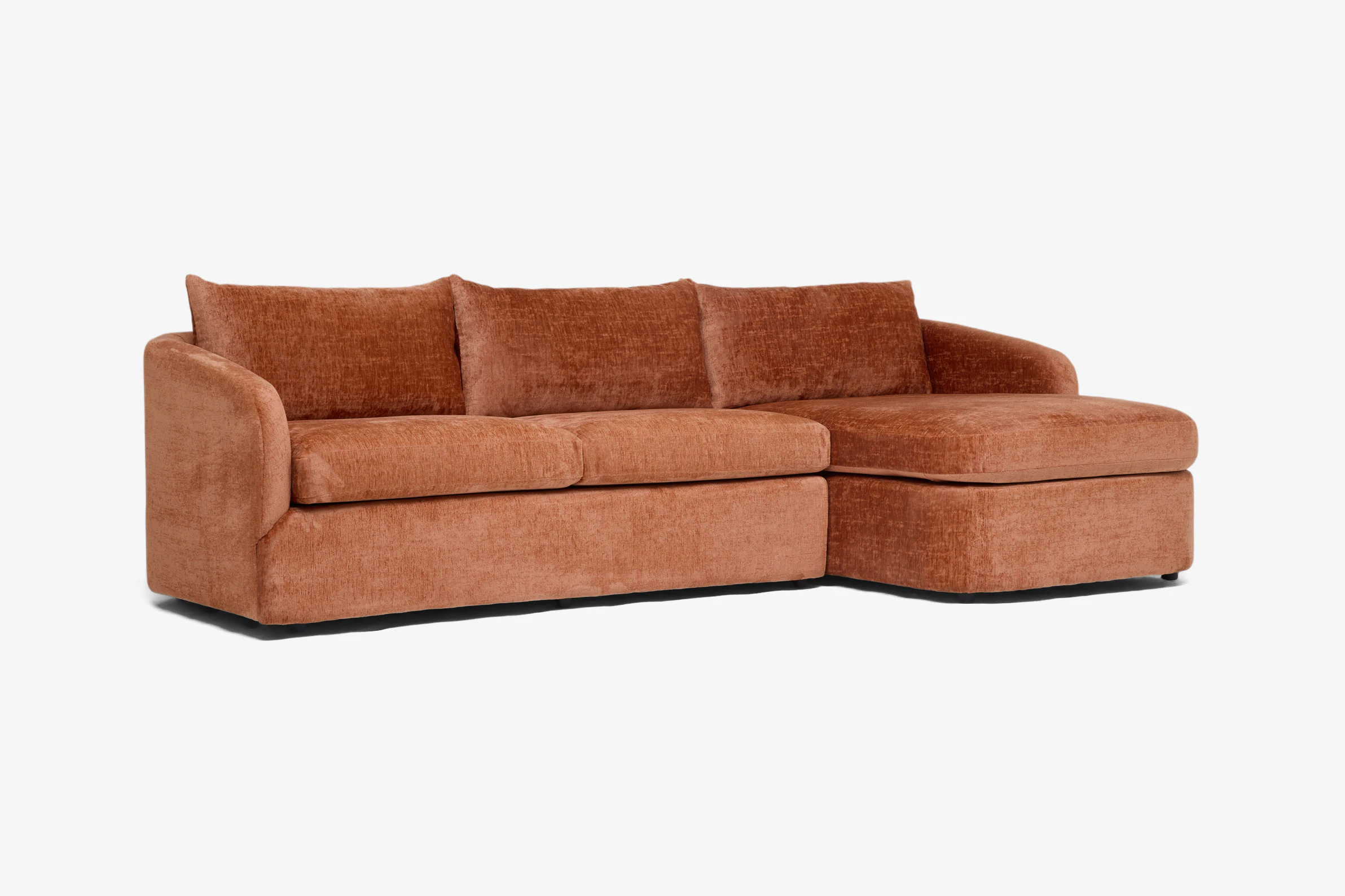 Amelia Sectional Plush Terra Rose