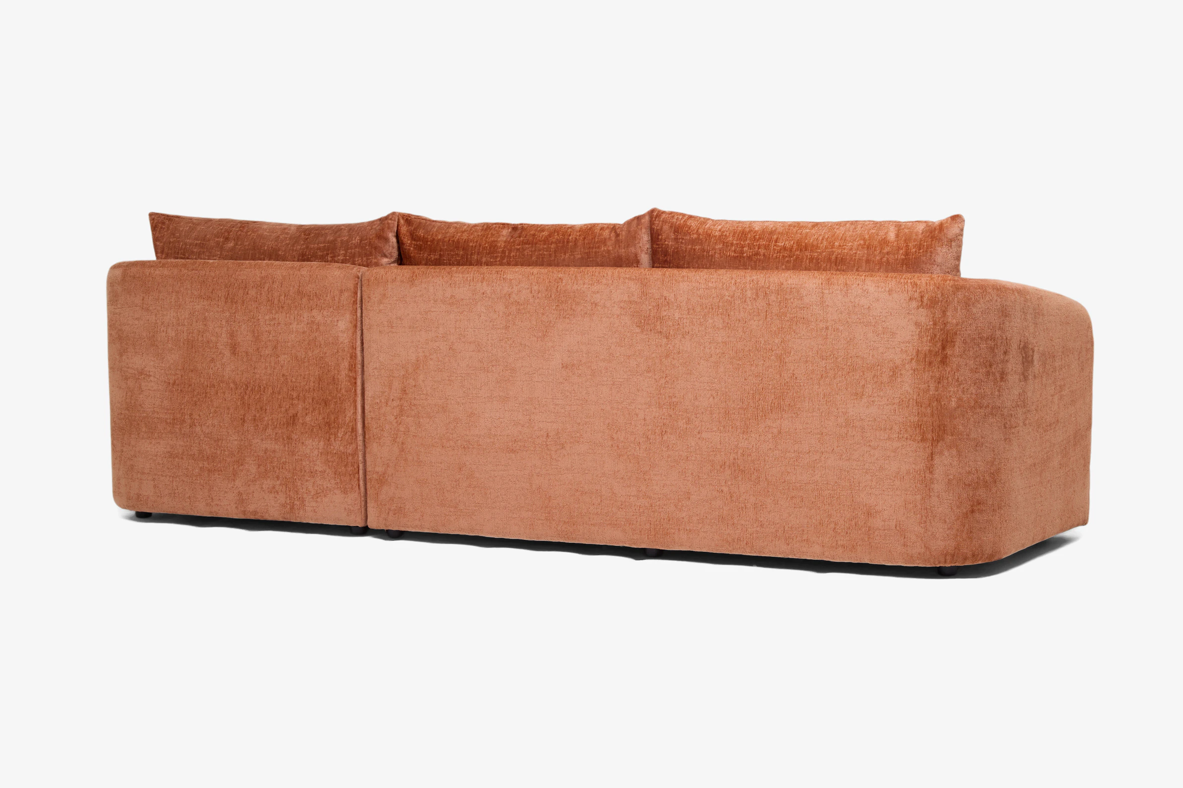 Amelia Sectional Plush Terra Rose