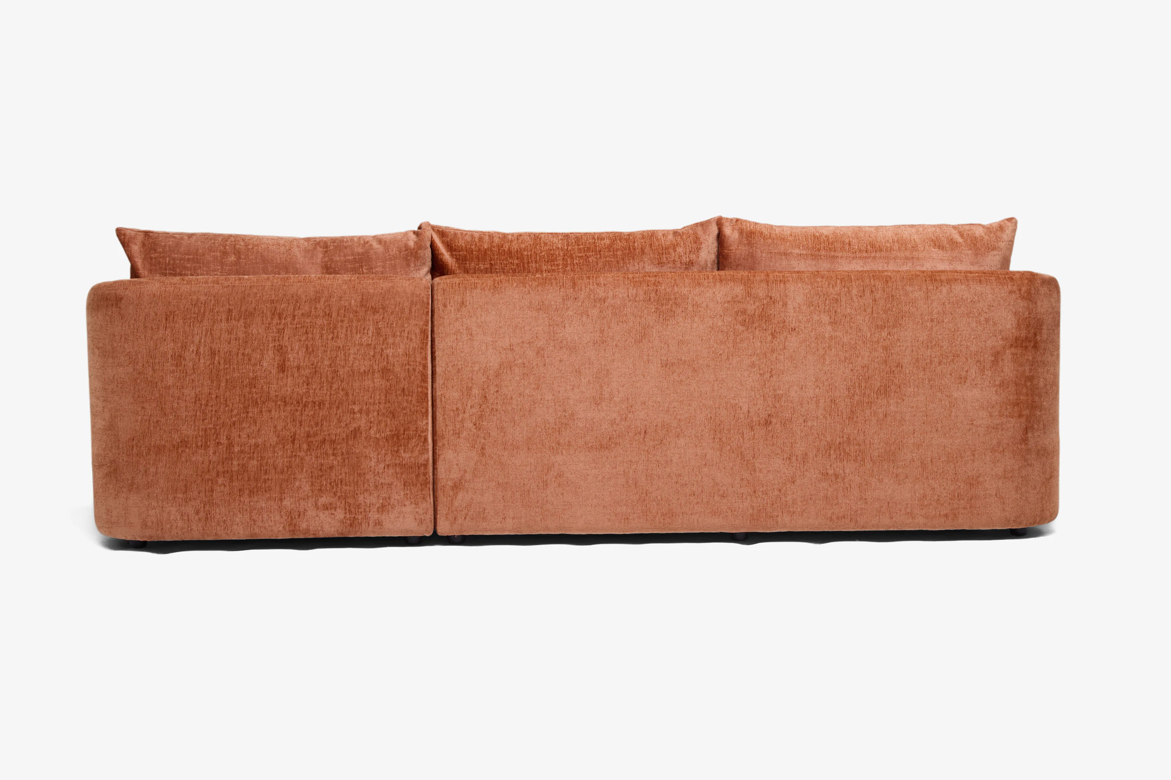 Amelia Sectional Plush Terra Rose