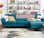Hughes Sectional Lucky Turquoise