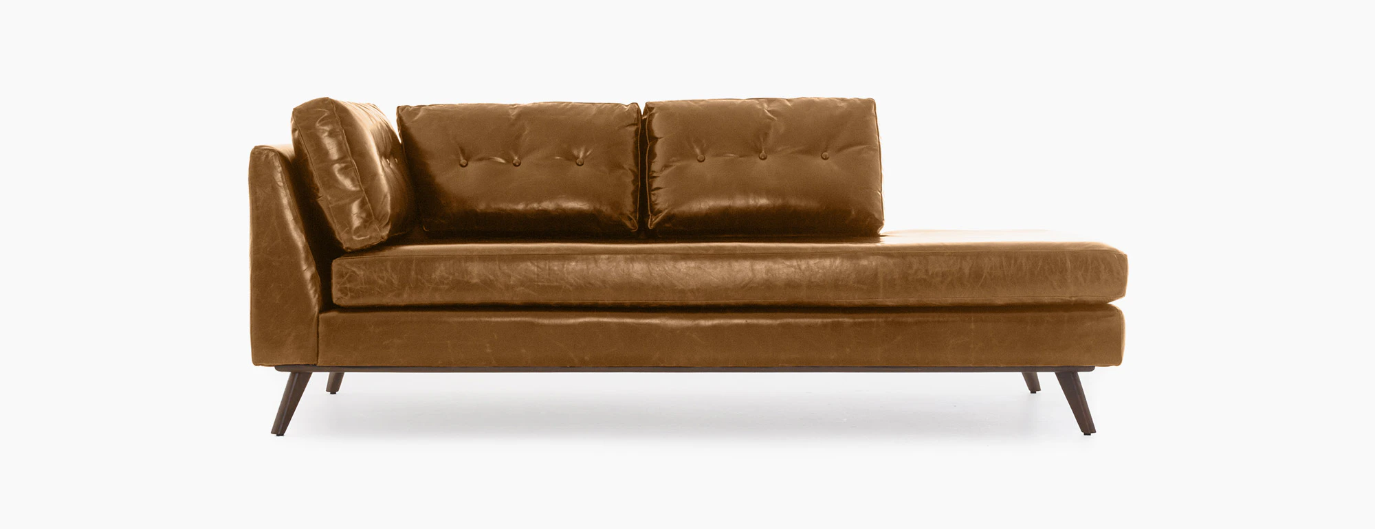 hero hopson leather bumper chaise