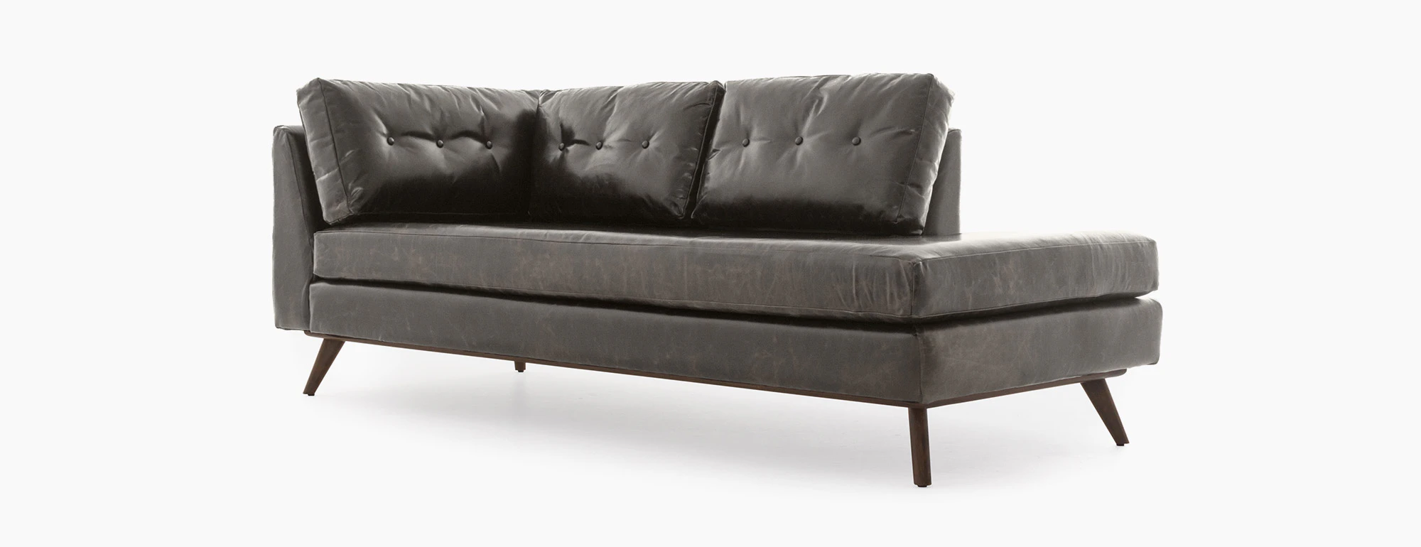hero hopson leather bumper chaise