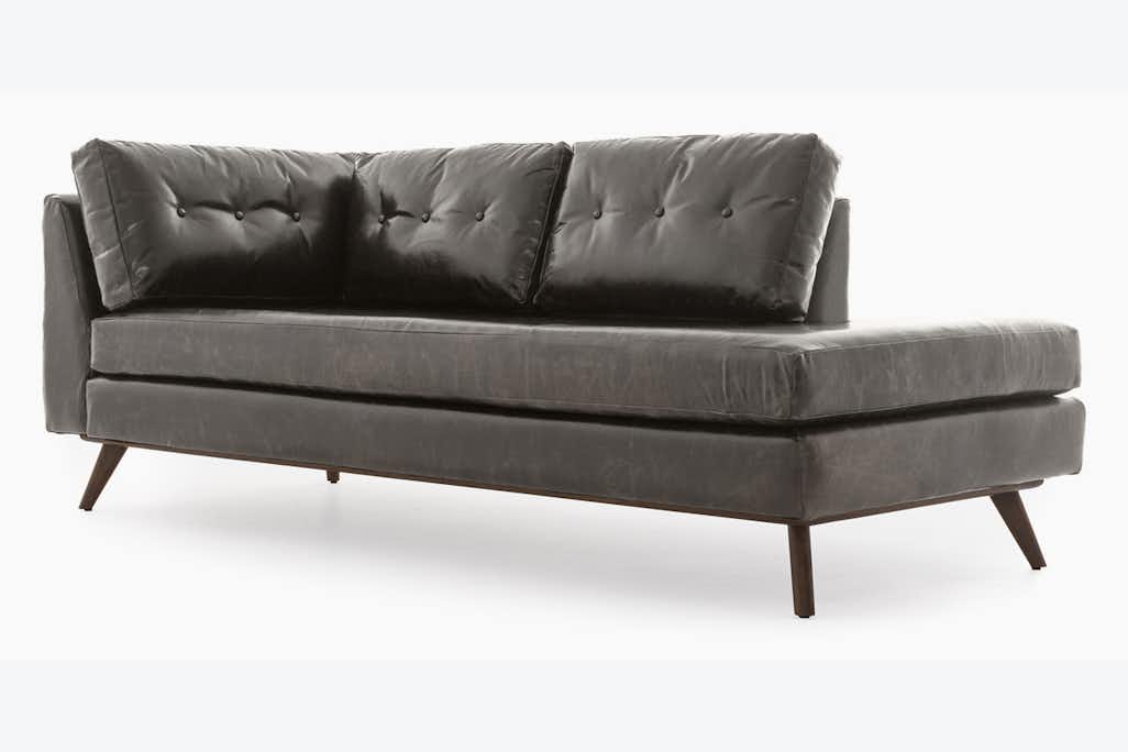 hero hopson leather bumper chaise