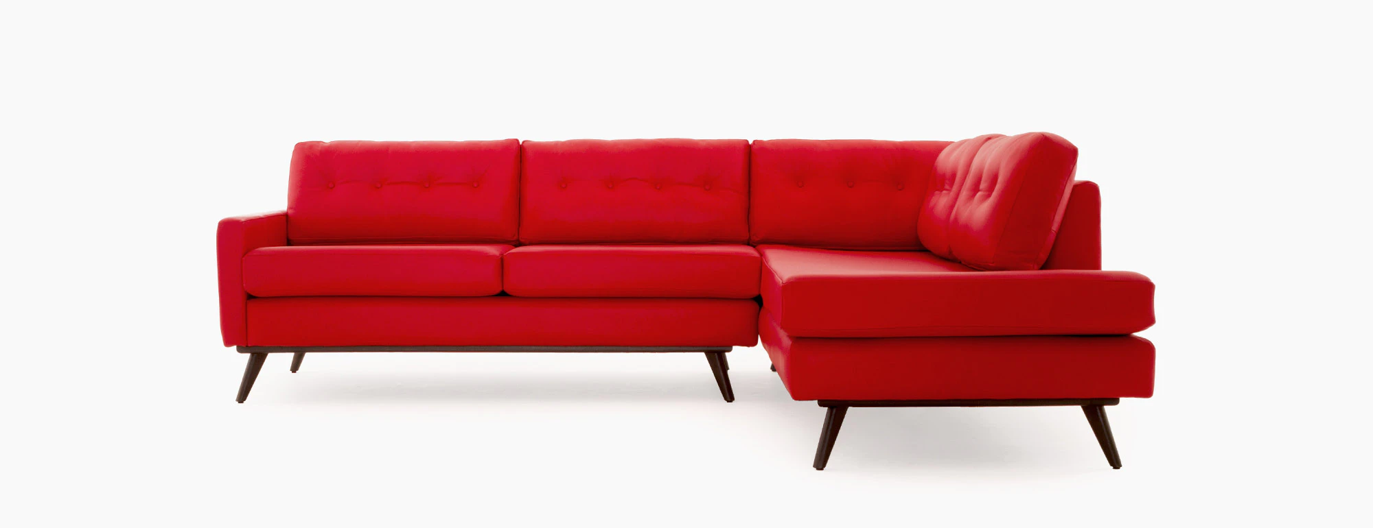 hero hopson leather sectional with bumper