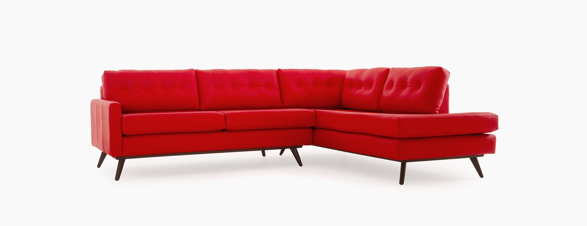 Hopson Leather Sectional with Bumper (2 piece) Joybird