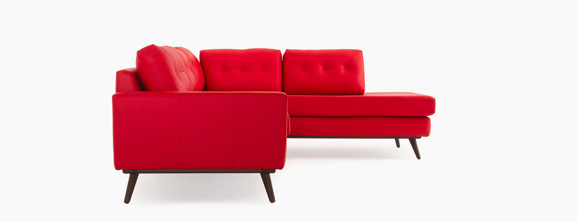 hero hopson leather sectional with bumper