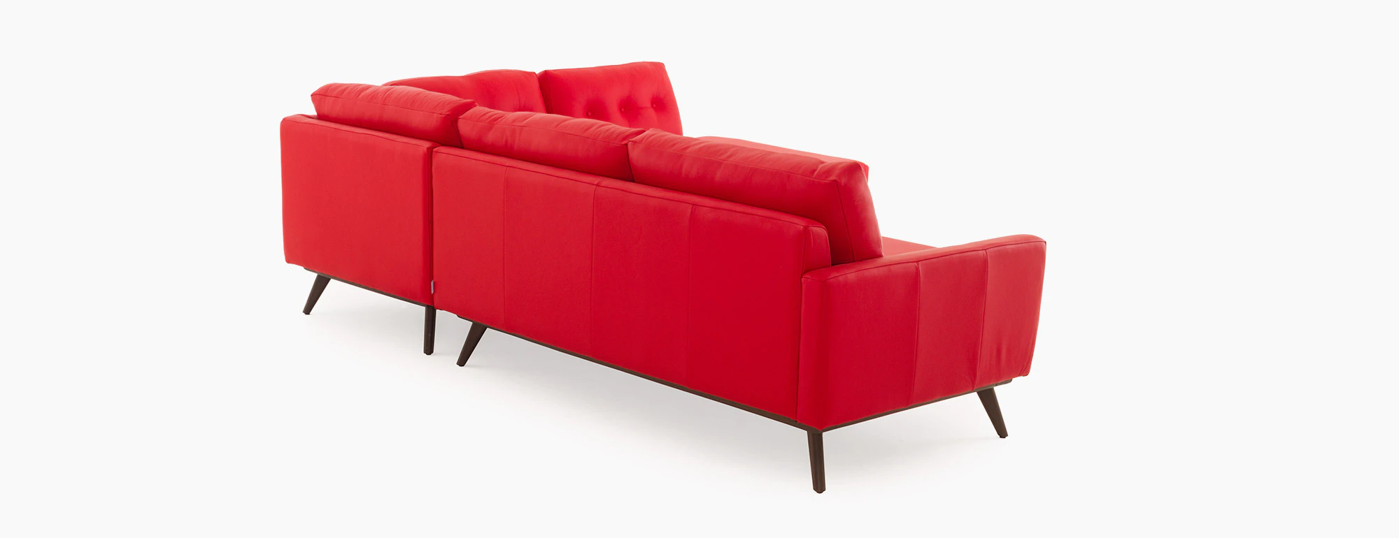 hero hopson leather sectional with bumper