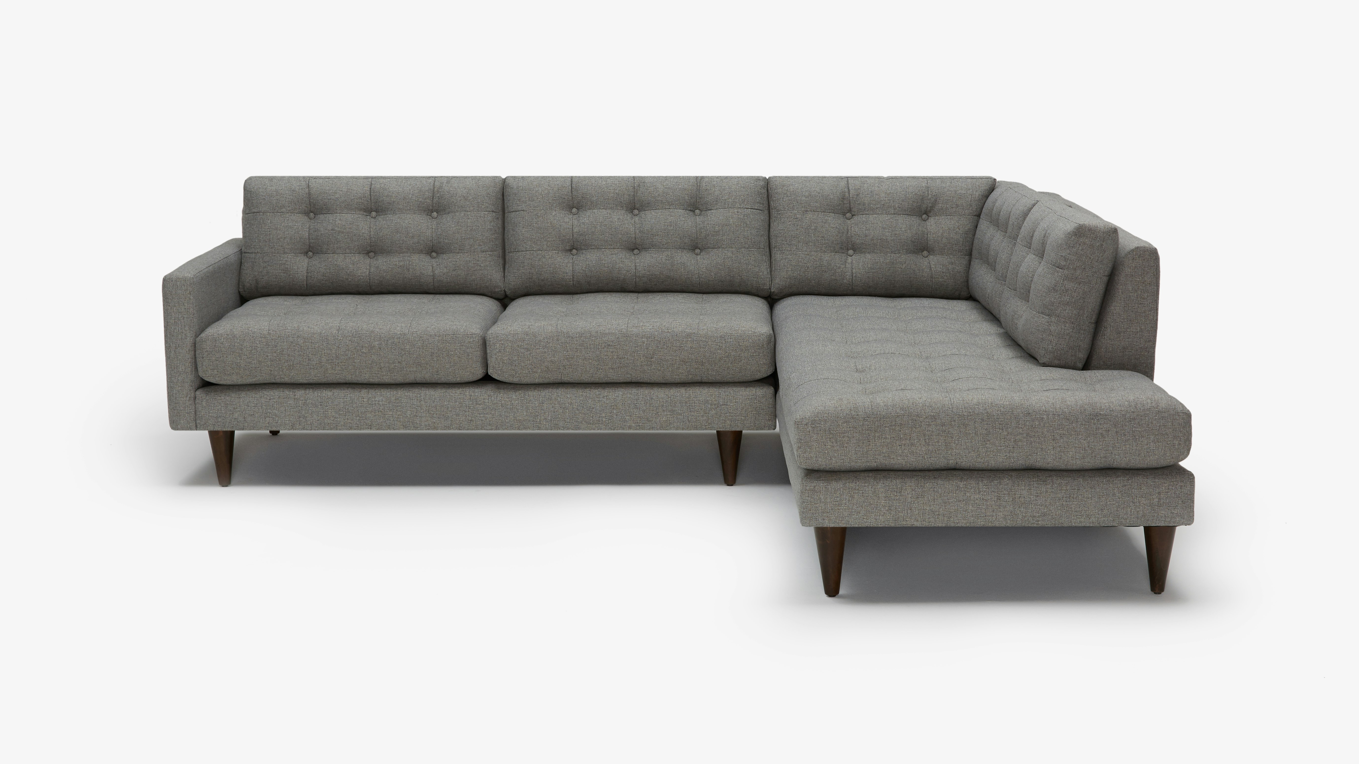 Eliot Sectional With Bumper Taylor Felt Grey