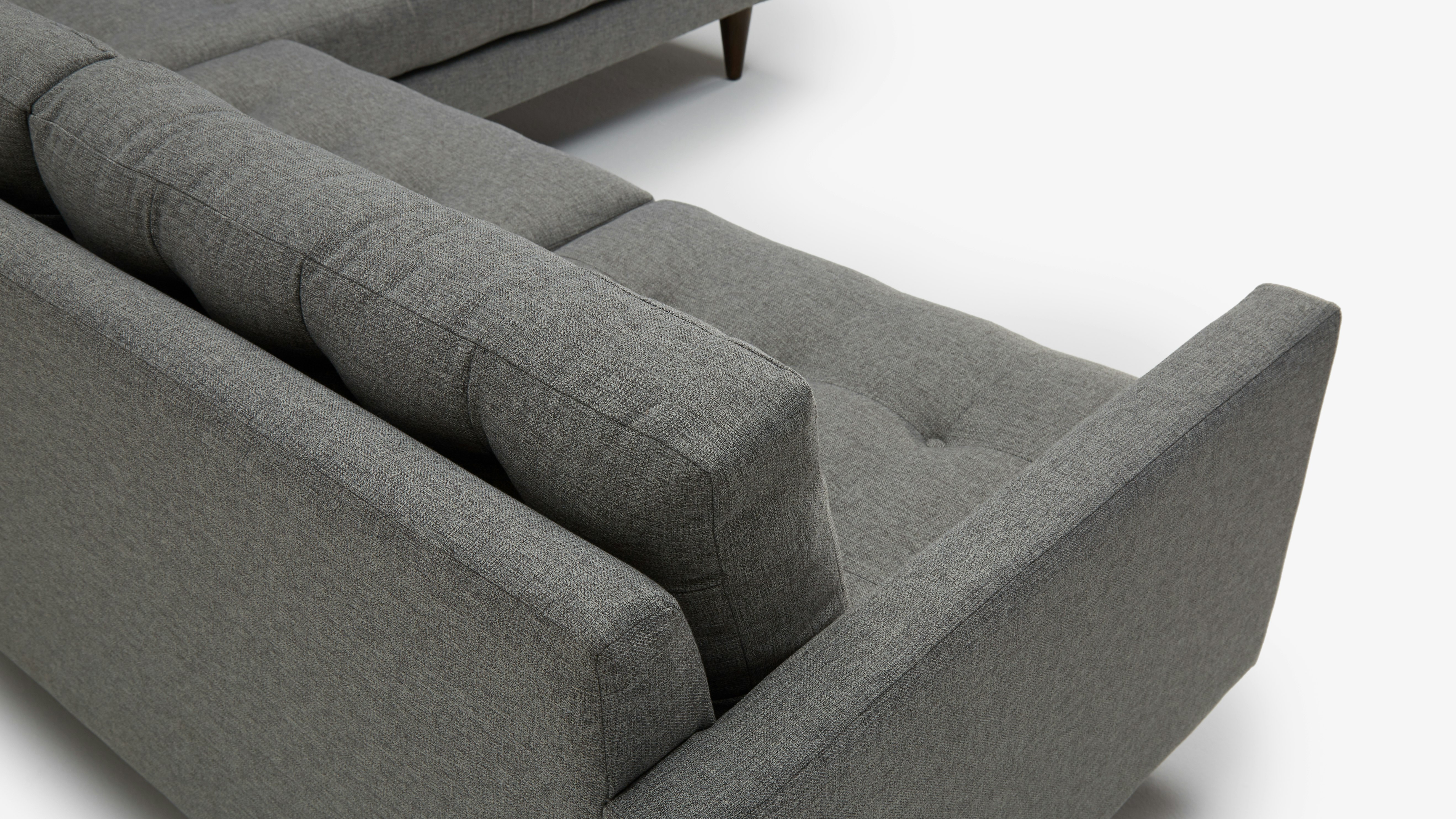 Eliot Sectional With Bumper Taylor Felt Grey