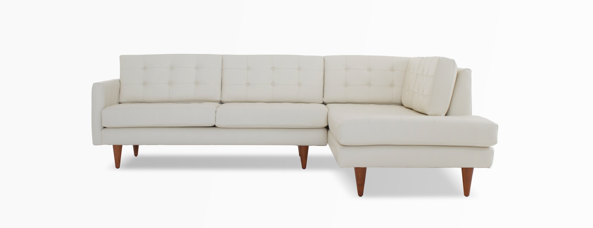 Eliot Leather Sectional with Bumper Joybird