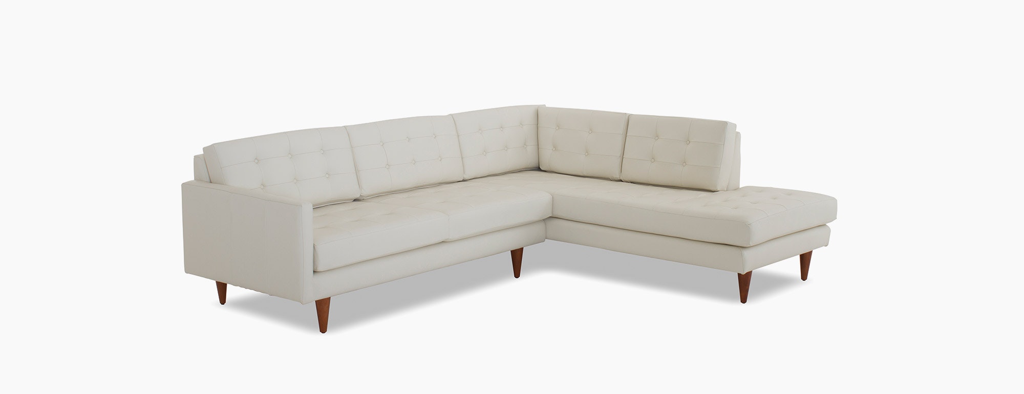 Eliot Leather Sectional with Bumper Joybird