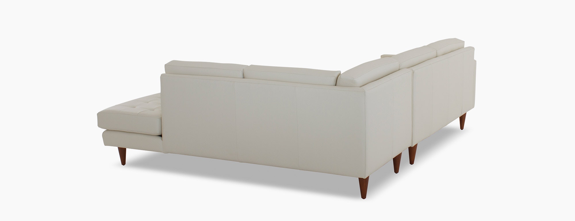 Eliot Leather Sectional with Bumper Joybird