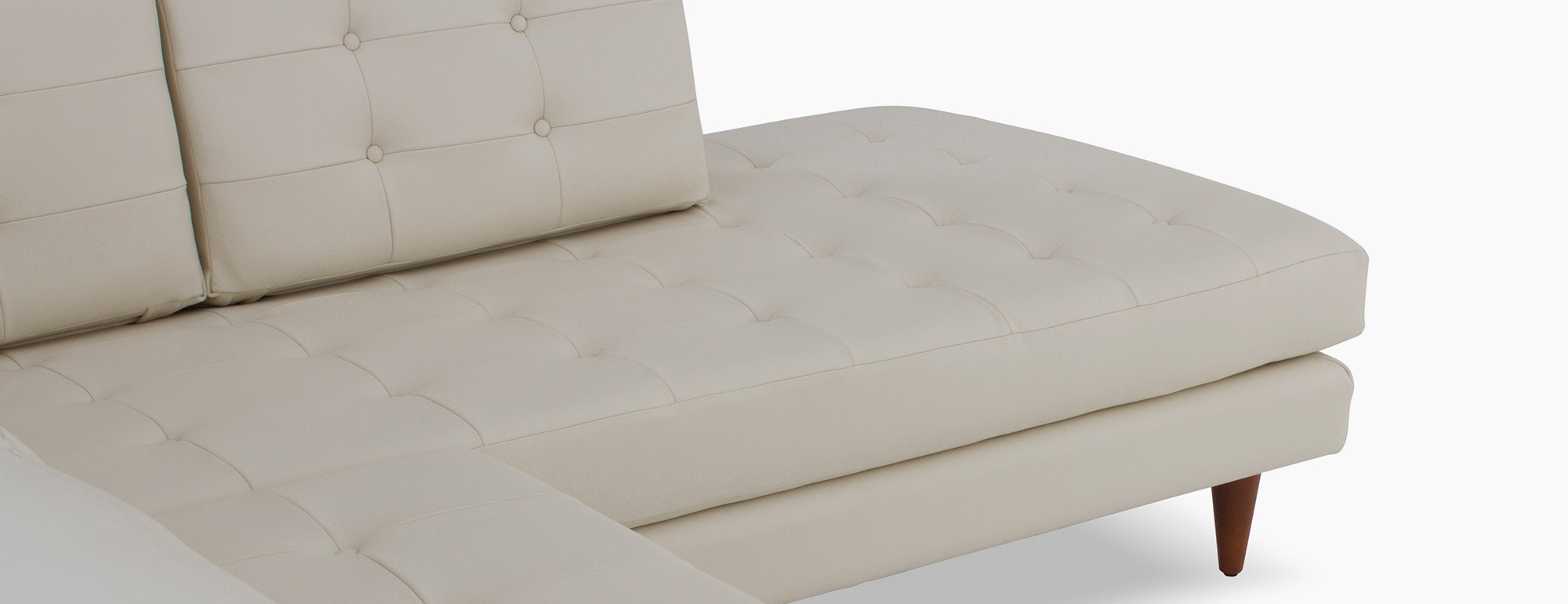 Eliot Leather Sectional with Bumper Joybird